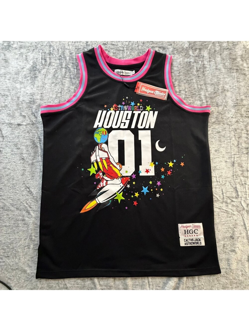 Headgear Classics Astroworld Cactus Jack Basketball Jersey L Black